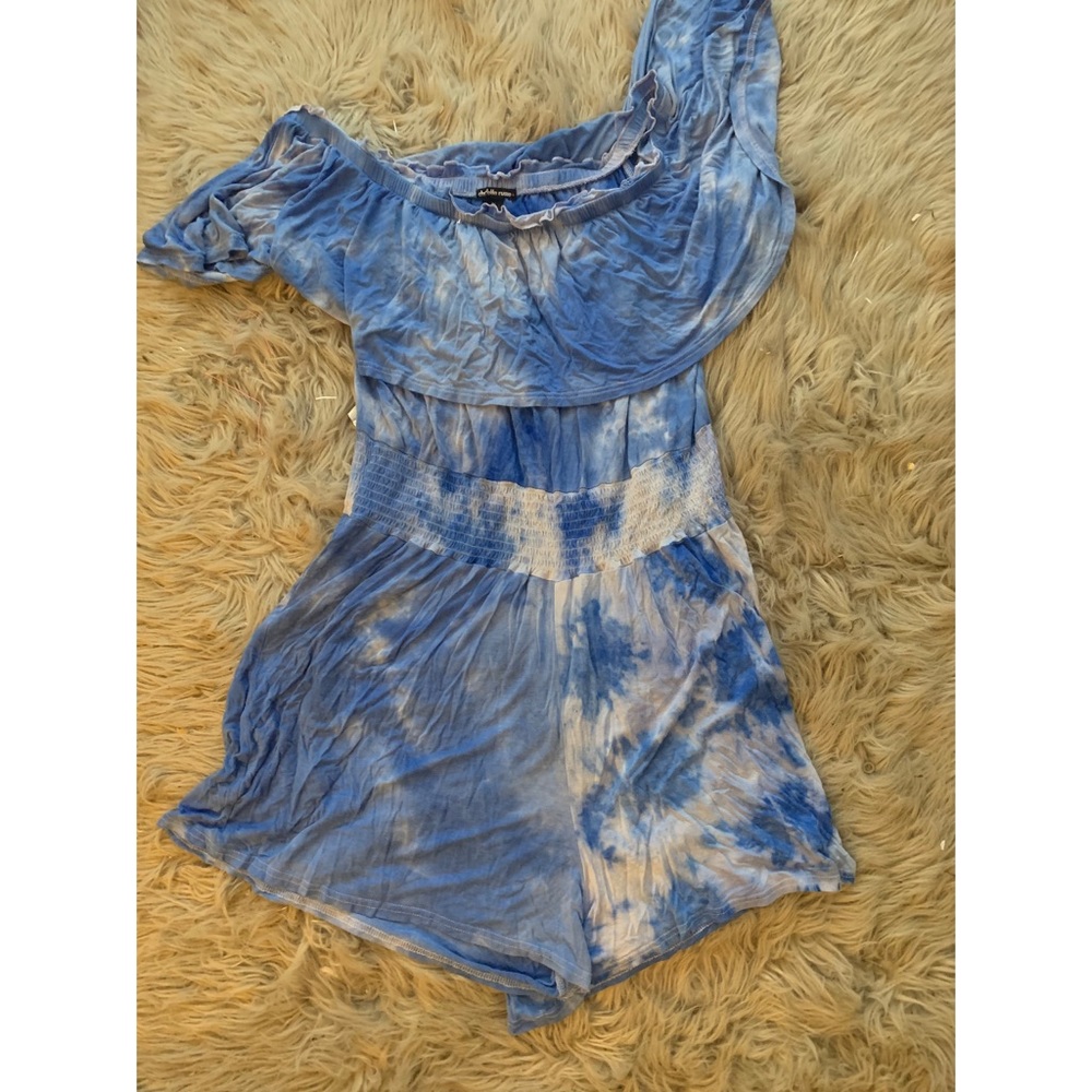 Plus size tie-dye romper